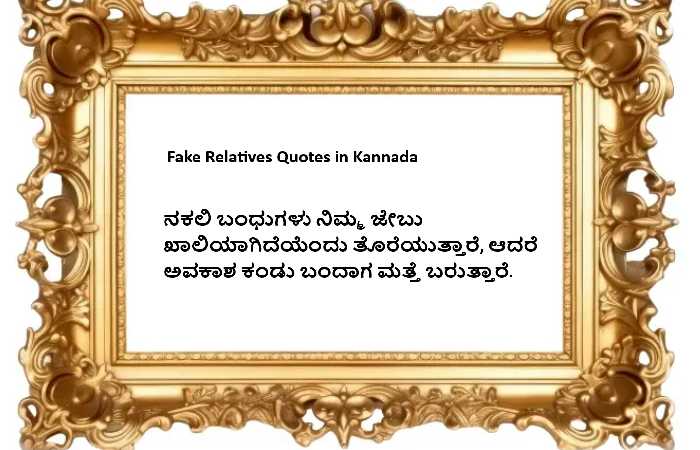 Fake Relatives Quotes in Kannada