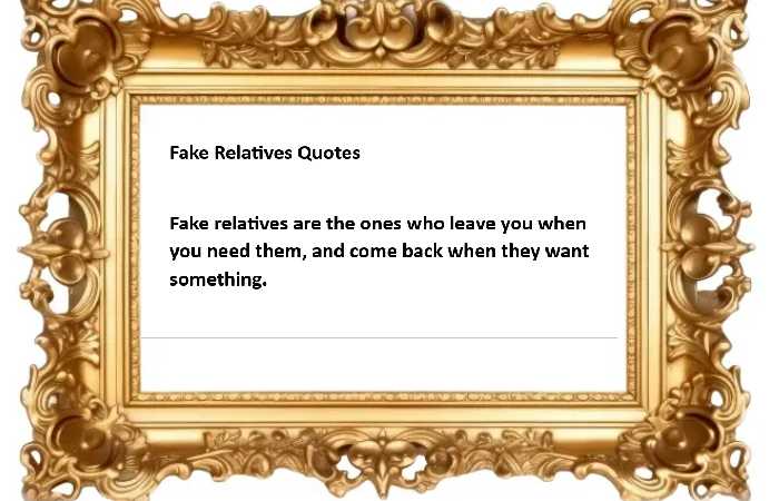 Fake Relatives Quotes