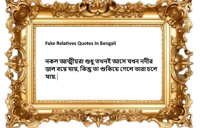 Fake Relatives Quotes in Bengali